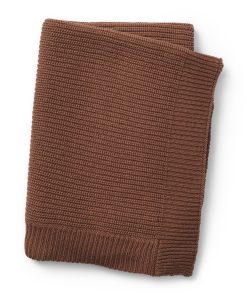 Pletená deka Elodie Details - Moss-Knitted Blanket Burned Clay 2019