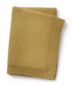 Pletená deka Elodie Details - Moss-Knitted Blanket Gold 2019,