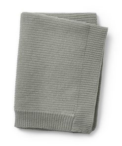 Pletená deka Elodie Details - Moss-Knitted Blanket Mineral Green 2019