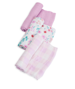 Alternative view of Little Unicorn Mušelínová zavinovacia plienka 120x120cm 3ks Morning Glory