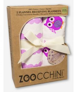 122-011-003 Flanelové osušky Set 2ks Sova/Fialová