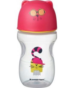 TOMMEE TIPPEE HRNČEK S NÁUSTKOM SOFT 300ML 12M+ PINK