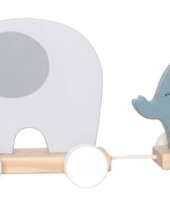 C2515 Jabadabado Hračka na ťahanie slon sivý