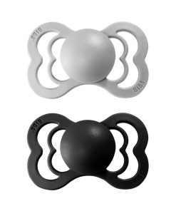 BIBS Supreme cumlíky z prírodného kaučuku 2ks cloud-black
