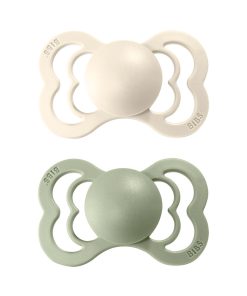 BIBS Supreme cumlíky z prírodného kaučuku 2ks - ivory-sage
