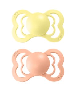 BIBS Supreme cumlíky z prírodného kaučuku 2ks - peach-sunset-sunshine