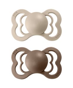 BIBS Supreme cumlíky z prírodného kaučuku 2ks - vanilla-dark-oak