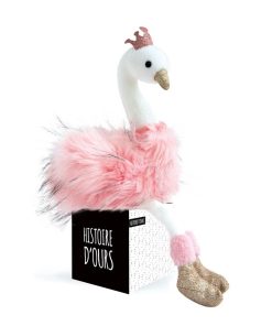 HO2772 Histoire d'Ours Labuť ružová JR 45cm
