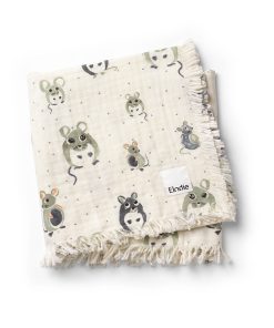 Elodie details Jemná bavlnená deka - Soft Cotton Blanket - Forest mouse 2021
