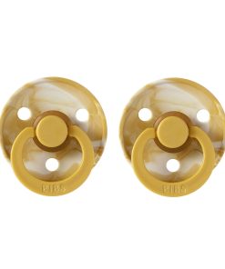 BIBS Colour cumlíky z prírodného kaučuku tie-dye-mustard 2ks veľkosť 1