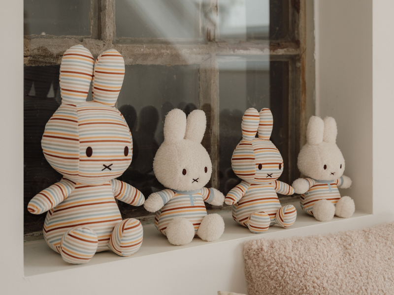 Little Dutch Králiček Miffy plyšový Vintage Prúžky 35 cm NIJN878LD – Obrázok 2