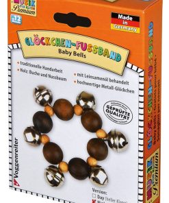 Drevená hrkálka -  kruh s rolničkami