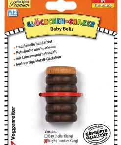 Drevená hrkálka s rolničkou vnútri