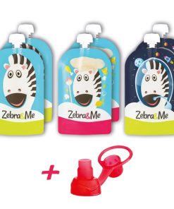 Zebra&Me kapsička na opakované použitie 6 ks + náustok zadarmo