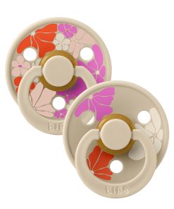BIBS STUDIO Colour Morning Bloom cumlíky z prírodného kaučuku 2ks - veľkosť 1