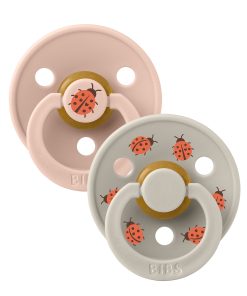 BIBS STUDIO Colour Ladybug cumlíky z prírodného kaučuku 2ks – veľkosť 1